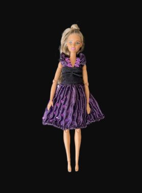 Lilla traksidega lühike kleit