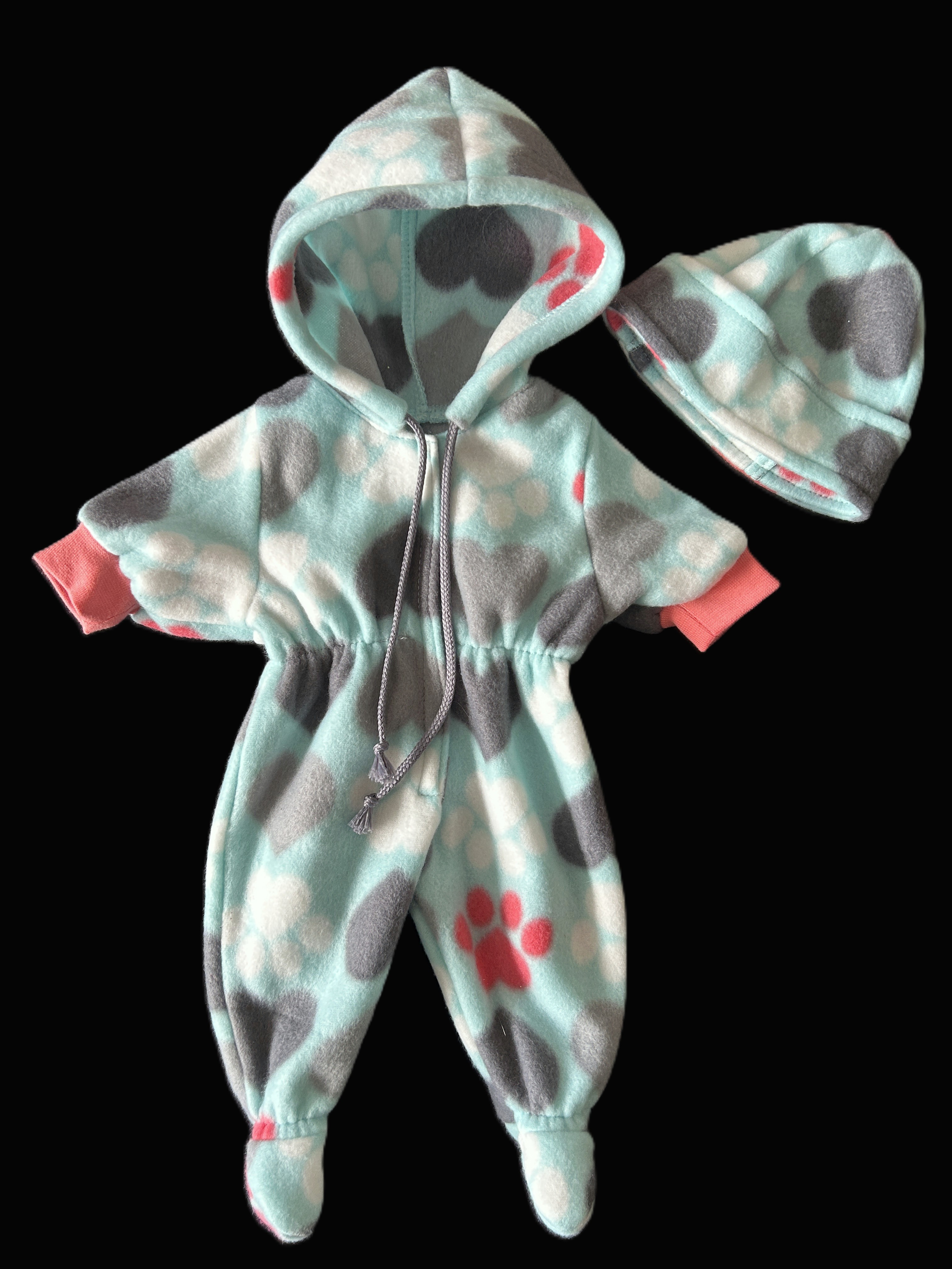 Helesinine käppadega kombe + müts