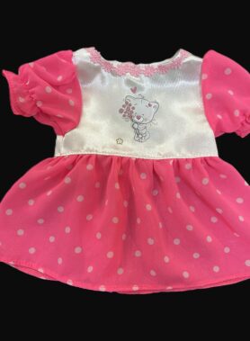 Roosa täpiline peokleit