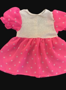 Roosa täpiline peokleit