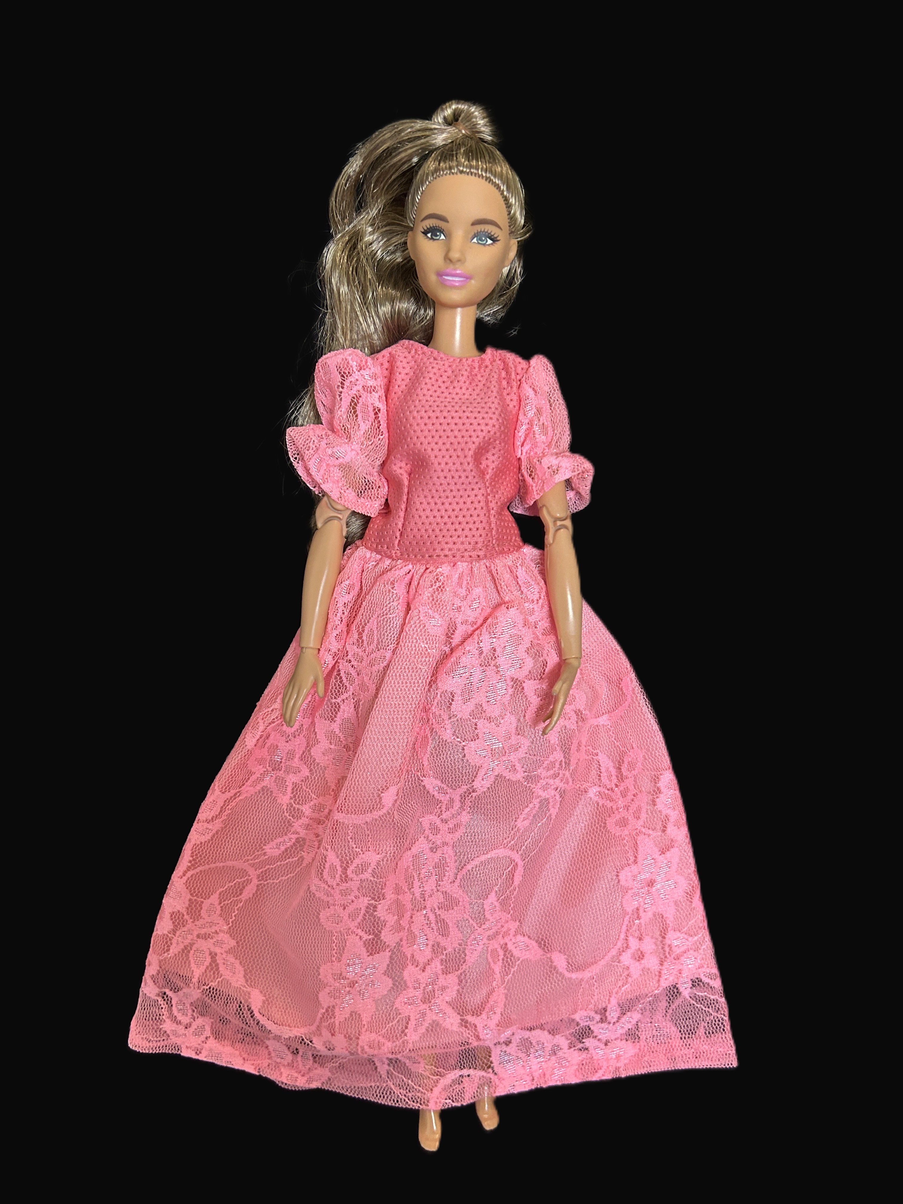 Oranžikasroosa pitsist ballikleit