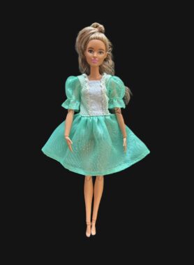 Rohekas sätendav lühike kleit